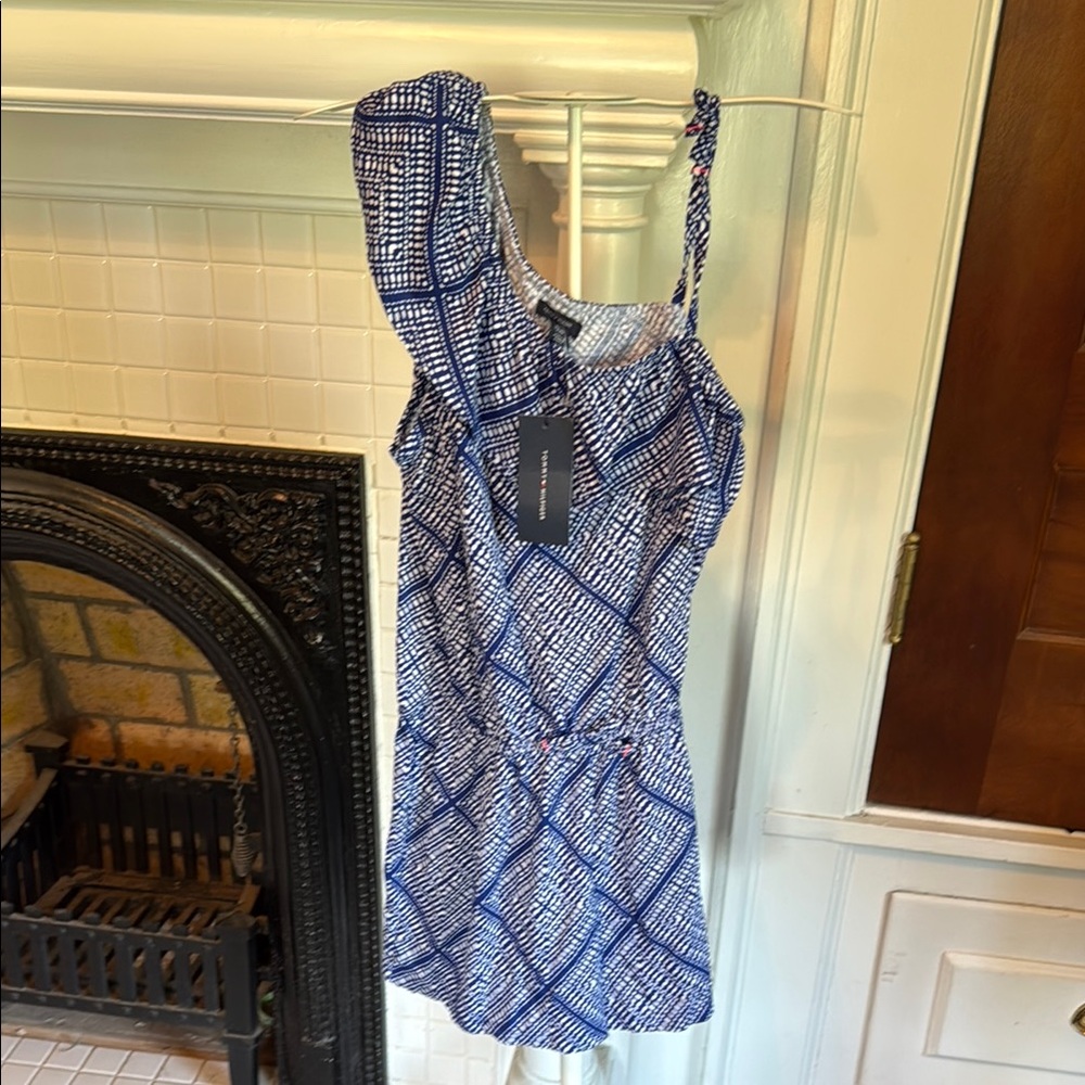 Tommy Hilfiger Blue and White girls Romper- NWT- retail 45.50‎